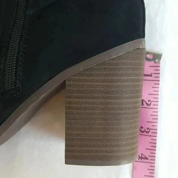 Universal thread Black vegan suede inner zip booties 10 - Picture 7 of 10